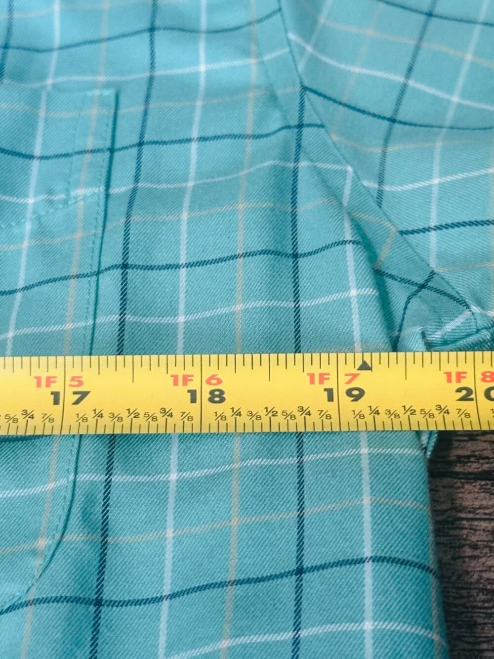 L.L. Bean Men's Button Up Plaid Green/Blue Shirt - Cotton Small Short Sleeve